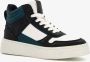 BLUE BOX hoge dames sneakers zwart groen - Thumbnail 1