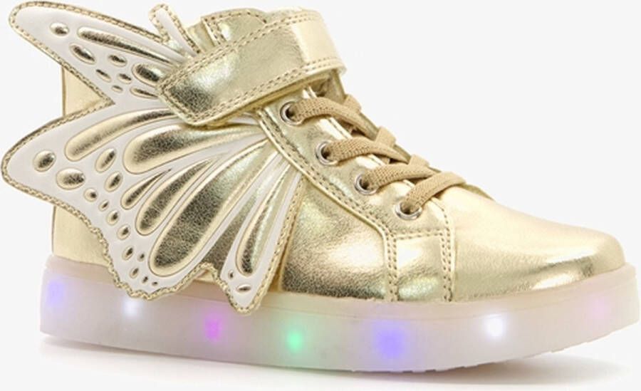 BLUE BOX hoge gouden meisjes sneakers met lichtjes Uitneembare zool