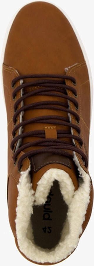 BLUE BOX hoge heren sneakers cognac Uitneembare zool