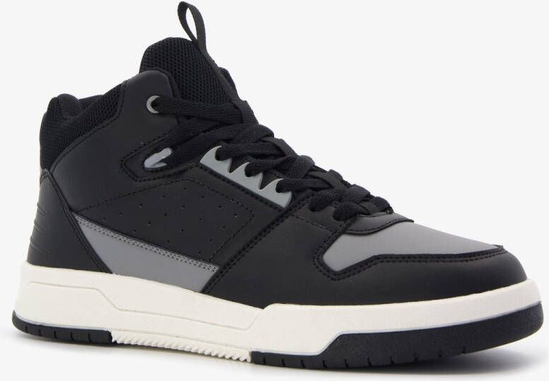 BLUE BOX hoge heren sneakers zwart met grijs
