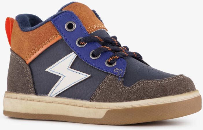 BLUE BOX hoge jongens sneakers blauw oranje