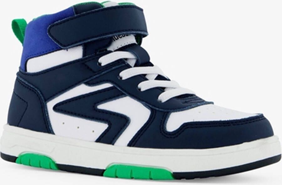 BLUE BOX hoge jongens sneakers blauw wit Uitneembare zool