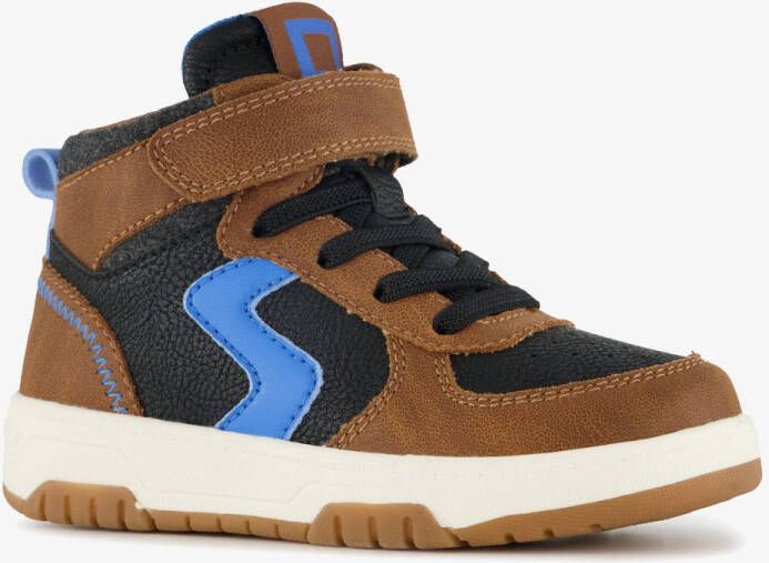 BLUE BOX hoge jongens sneakers bruin blauw