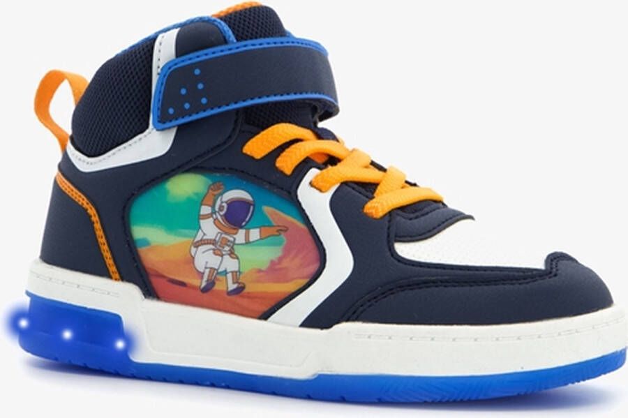 BLUE BOX hoge jongens sneakers met astronaut Blauw Maat Uitneembare zool29