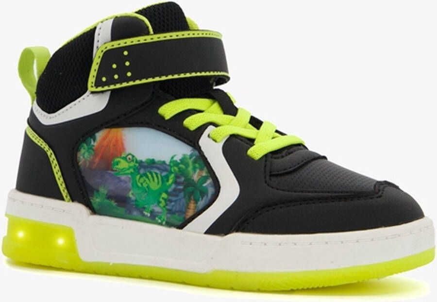 BLUE BOX hoge jongens sneakers met dino opdruk Zwart Maat Uitneembare zool28