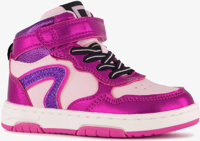BLUE BOX hoge meisjes sneakers metallic fuchsia roze