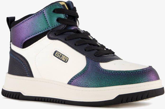 BLUE BOX hoge meisjes sneakers metallic Wit