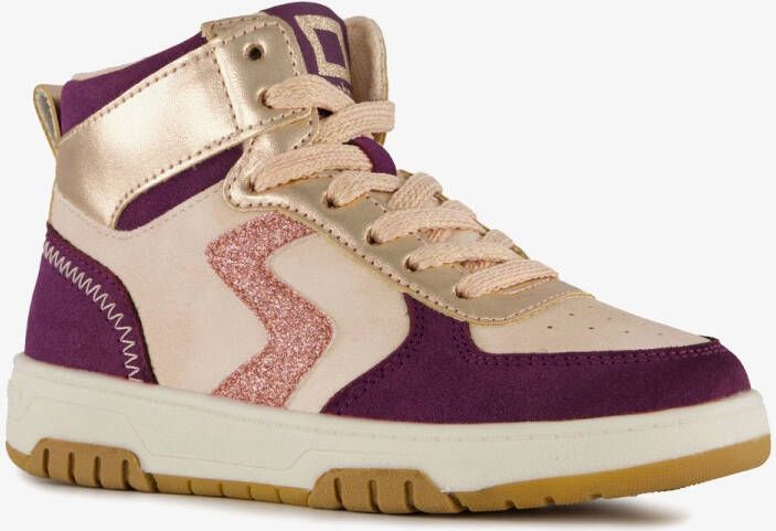 BLUE BOX hoge meisjes sneakers paars goud Uitneembare zool
