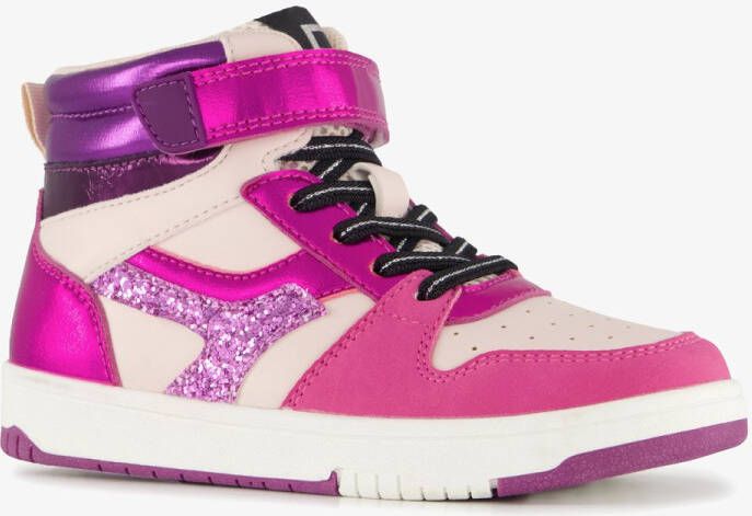 BLUE BOX hoge meisjes sneakers roze met glitters