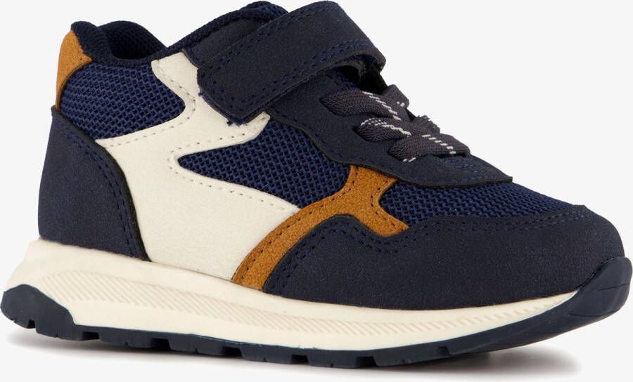 BLUE BOX jongens sneakers donkerblauw cognac