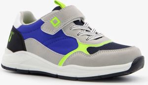 BLUE BOX jongens sneakers met neon gele details Blauw Uitneembare zool