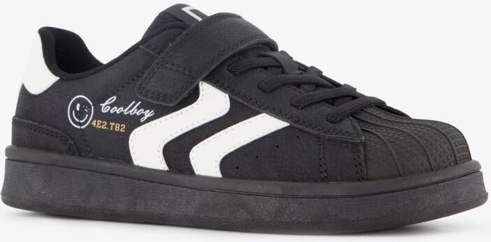 BLUE BOX jongens sneakers met smileys zwart wit