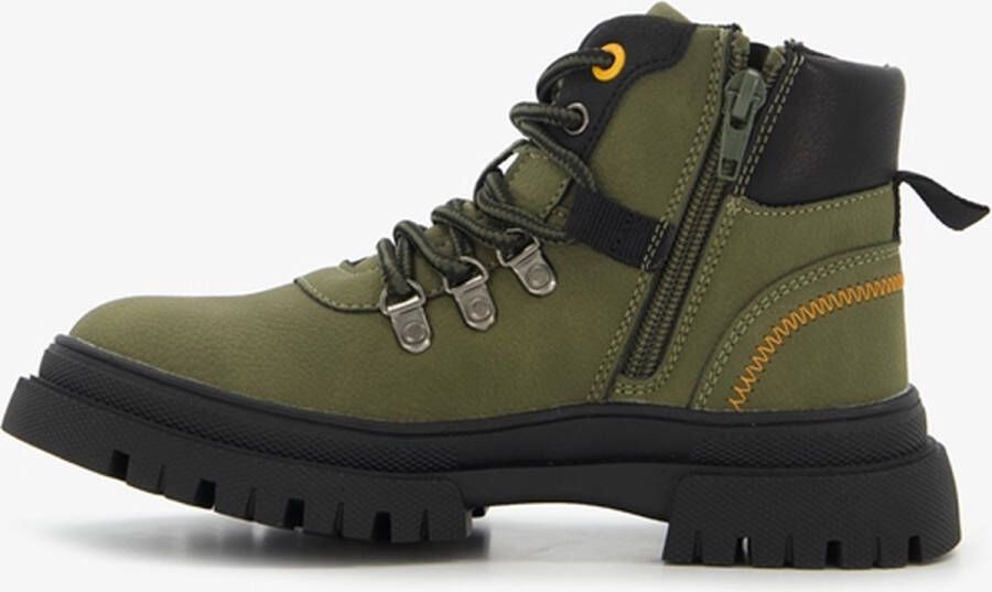 BLUE BOX jongens veterboots groen Uitneembare zool