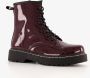 BLUE BOX lak dames veterboots Bordeauxrood - Thumbnail 1