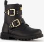 BLUE BOX meisjes biker boots zwart met studs Uitneembare zool - Thumbnail 1