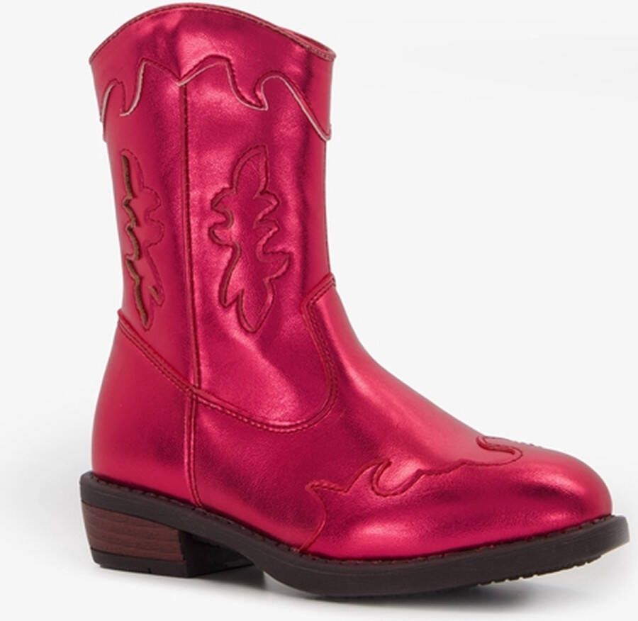 BLUE BOX meisjes cowboy western boots roze metallic