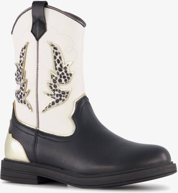 BLUE BOX meisjes cowboy western laarsjes zwart wit