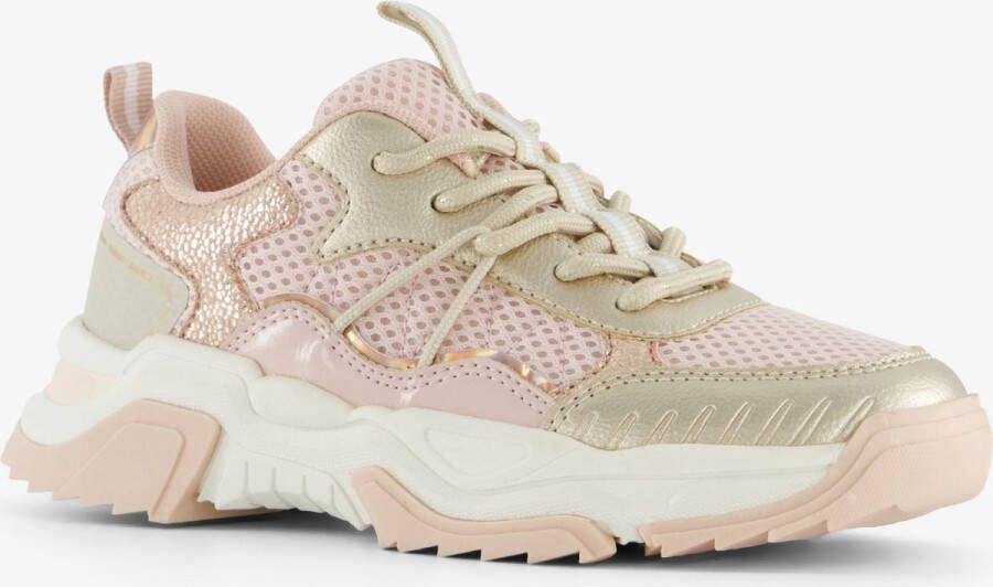 BLUE BOX meisjes dad sneakers goud roze Uitneembare zool