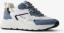 BLUE BOX meisjes dad sneakers met denim details Wit Uitneembare zool - Thumbnail 1