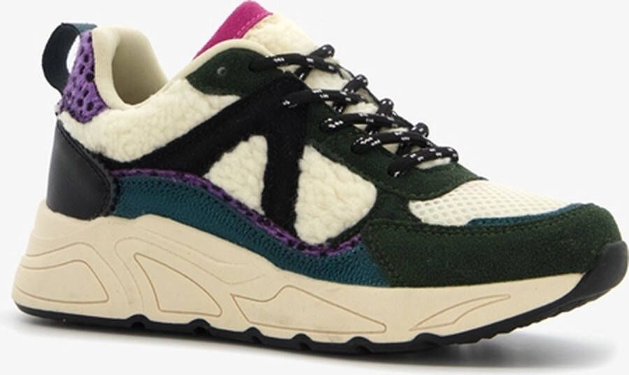 BLUE BOX meisjes dad sneakers met teddy details Wit Maat Uitneembare zool31