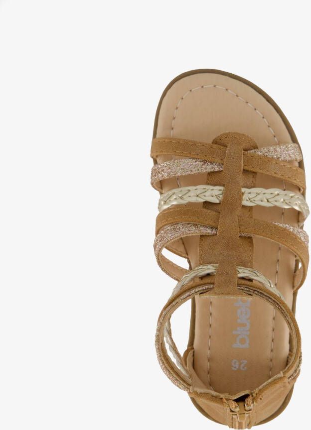 BLUE BOX meisjes sandalen cognac met glitter