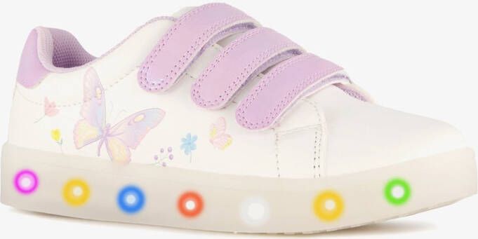 BLUE BOX meisjes sneakers met lichtjes wit roze