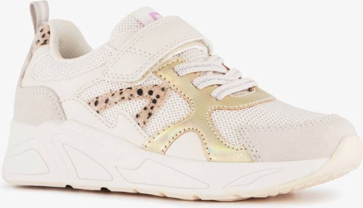BLUE BOX meisjes sneakers met panterprint details beige