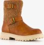BLUE BOX meisjes teddy biker boots bruin Uitneembare zool - Thumbnail 1