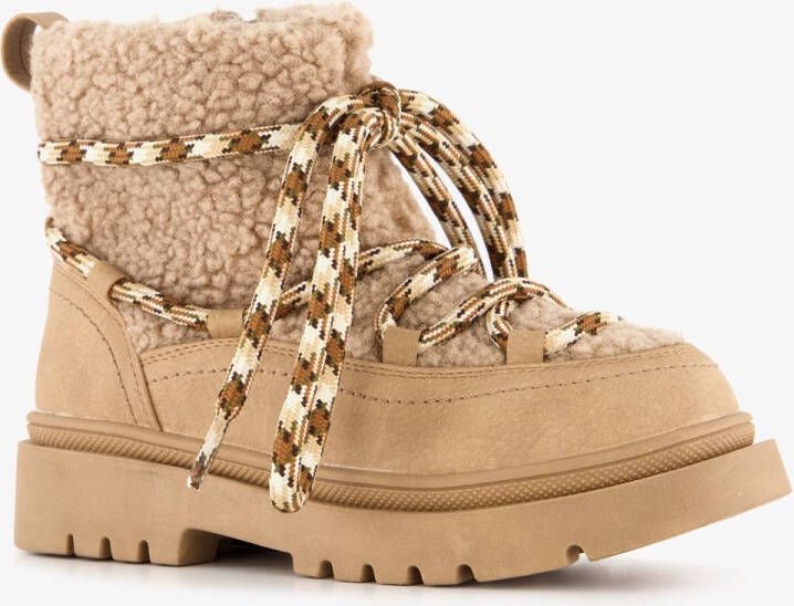 BLUE BOX meisjes teddy boots beige