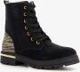 Blue Box meisjes veterboots met gouden details - Thumbnail 1