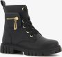 Blue Box meisjes veterboots met gouden rits - Thumbnail 1