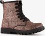 BLUE BOX meisjes veterboots metallic roze zwart - Thumbnail 3