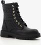 Blue Box meisjes veterboots zwart - Thumbnail 1