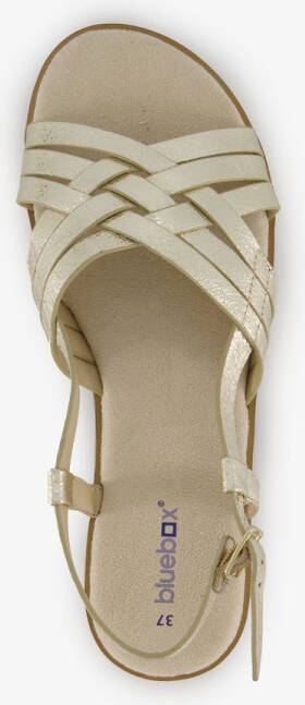 BLUE BOX metallic dames sandalen goud
