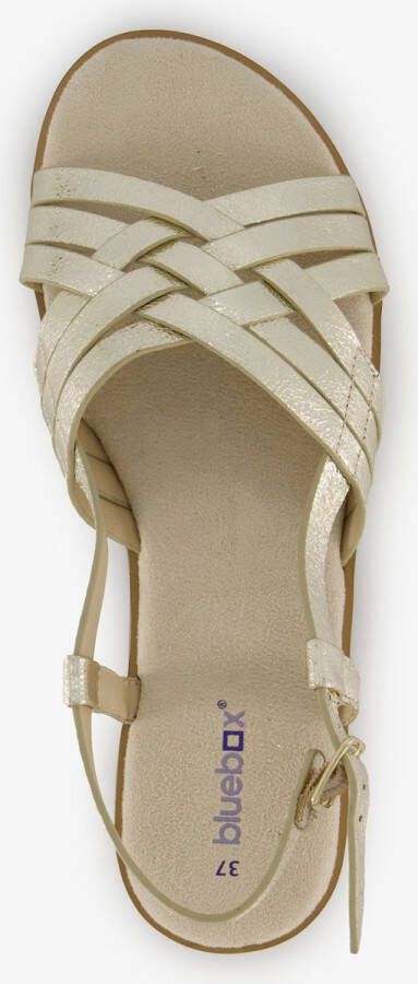 BLUE BOX metallic dames sandalen goud