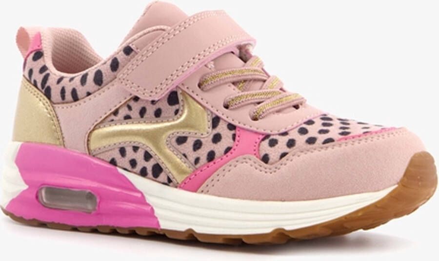 BLUE BOX roze meisjes sneakers met stippenprint Uitneembare zoo