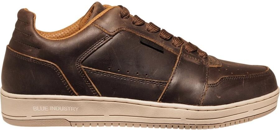 Blue Industry Sunday Cup donkerbruine leren heren sneakers