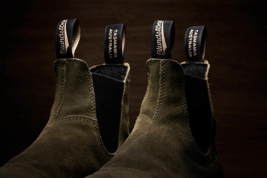 Blundstone Chelsea Laarzen Loop in Stijl met Dark Olive Breast Beatle El Side Boot Input Crust Groen Unisex - Foto 8