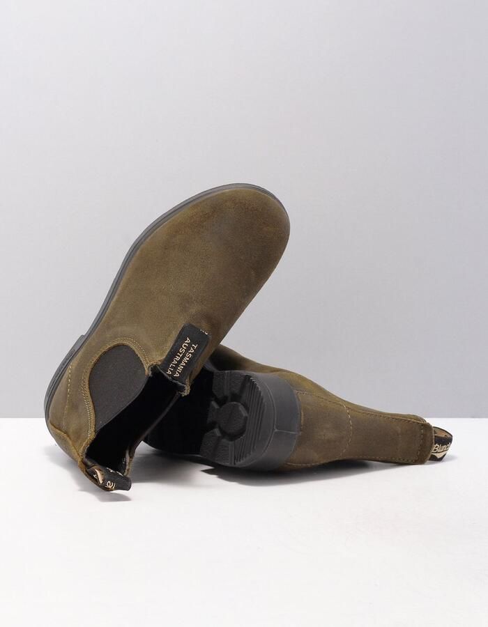 Blundstone Chelsea Laarzen Loop in Stijl met Dark Olive Breast Beatle El Side Boot Input Crust Groen Unisex - Foto 6