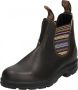 Blundstone Chelsea Stijl Enkellaarzen met Gekleurde Gestreepte Elastieken Black Dames - Thumbnail 1