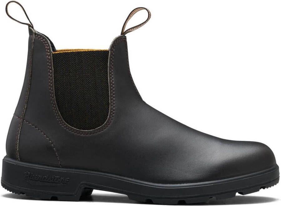 Blundstone Chelsea Boots #2403 Brown Leather With Mustard Elastic (Originals Series) Brown-5.5UK