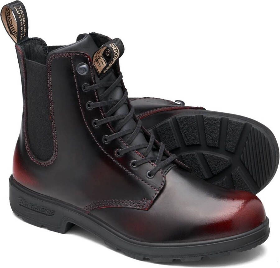Blundstone Damen Stiefel Boots #2220 Bordeaux Brush Leather (Lace-Up)-4.5UK