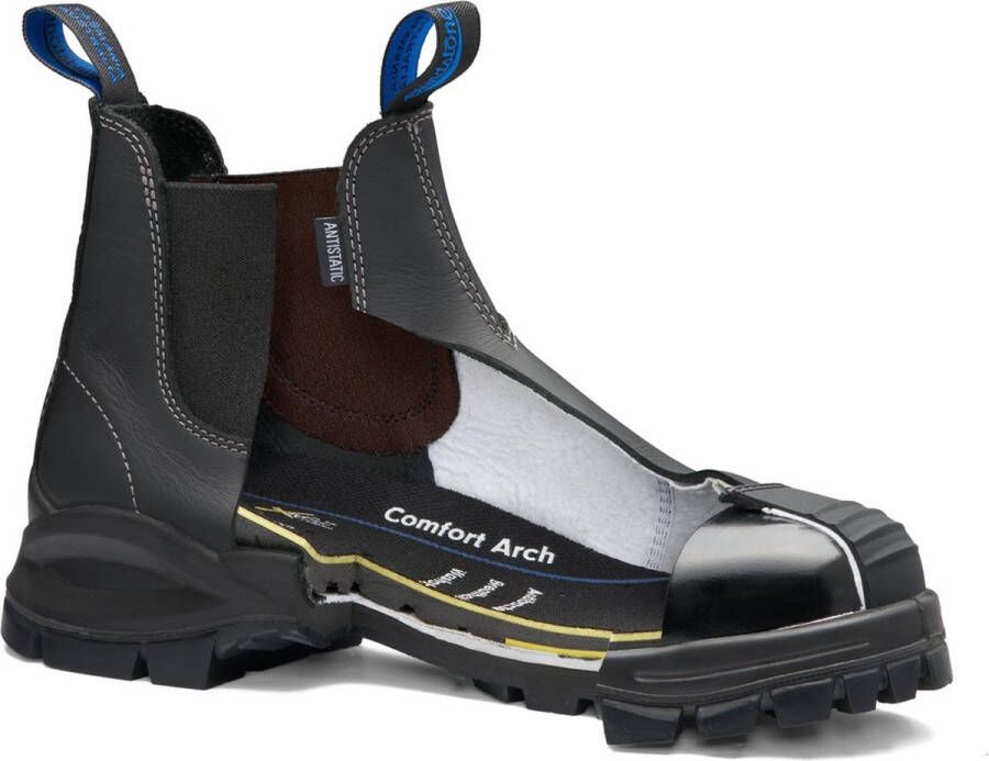 Blundstone Male Stiefel Boots #910 Black Platinum Leather (Safety Series)-5UK