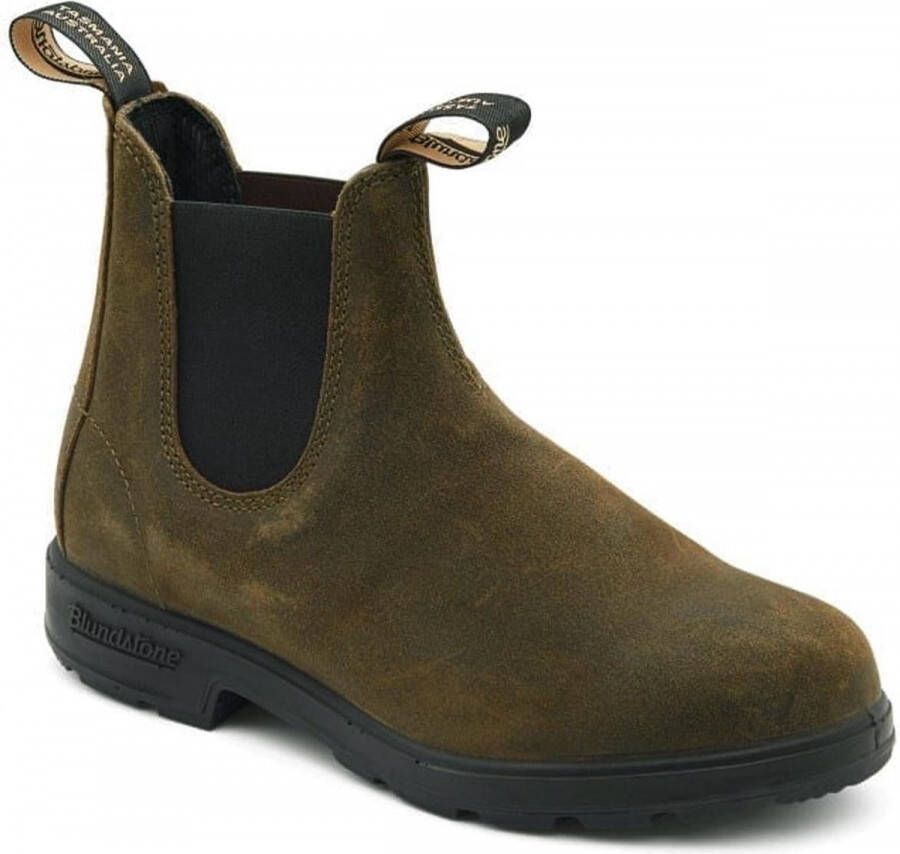 Blundstone Chelsea Laarzen Loop in Stijl met Dark Olive Breast Beatle El Side Boot Input Crust Groen Unisex - Foto 4