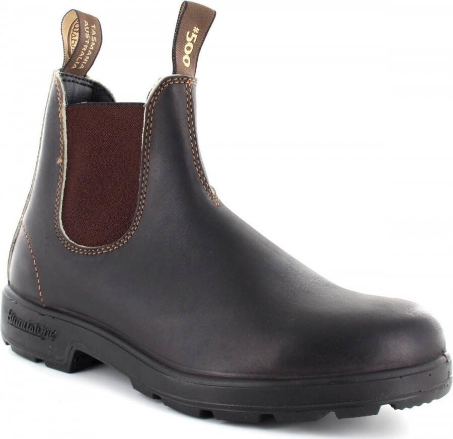 Blundstone 500 Stout Bruin Leren Zwarte Enkellaarsjes Fashion Wear Volwassen - Foto 2