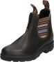 Blundstone Chelsea Stijl Enkellaarzen met Gekleurde Gestreepte Elastieken Black Dames - Thumbnail 4