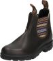 Blundstone Chelsea Stijl Enkellaarzen met Gekleurde Gestreepte Elastieken Black - Thumbnail 4