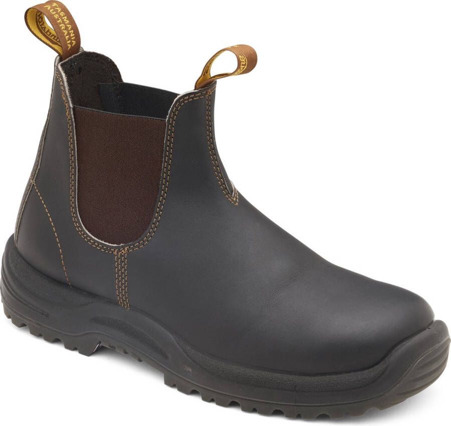 Blundstone Stiefel Boots #192 Stout Brown Leather (Safety Series)-7.5UK