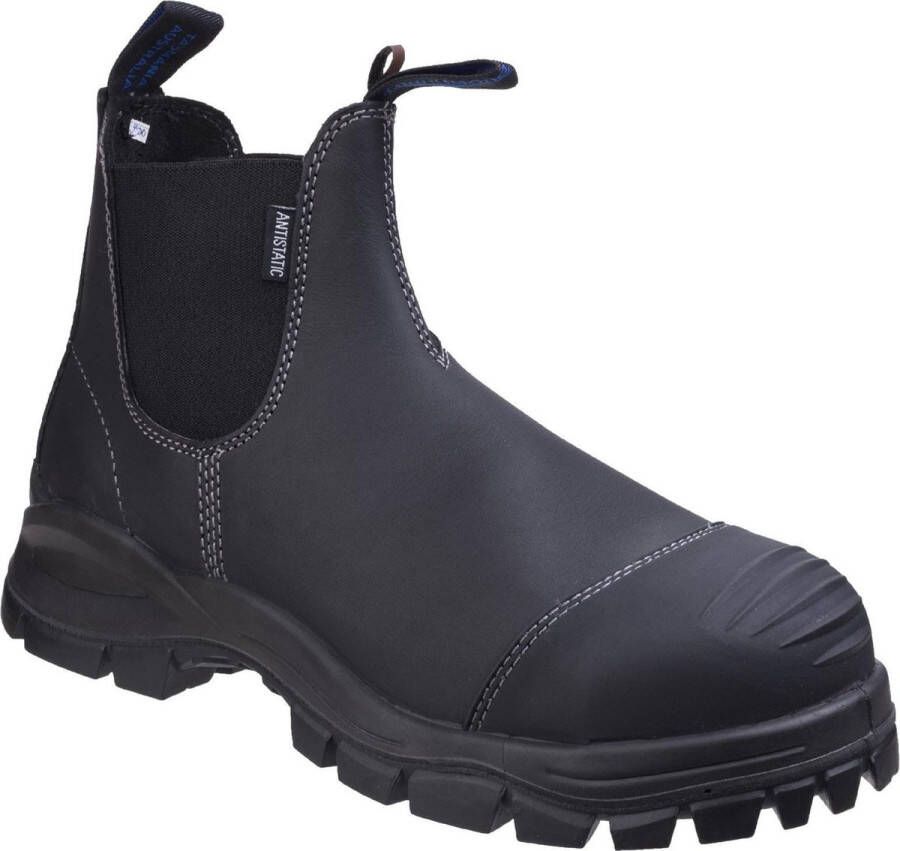 Blundstone Male Stiefel Boots #910 Black Platinum Leather (Safety Series)-9UK