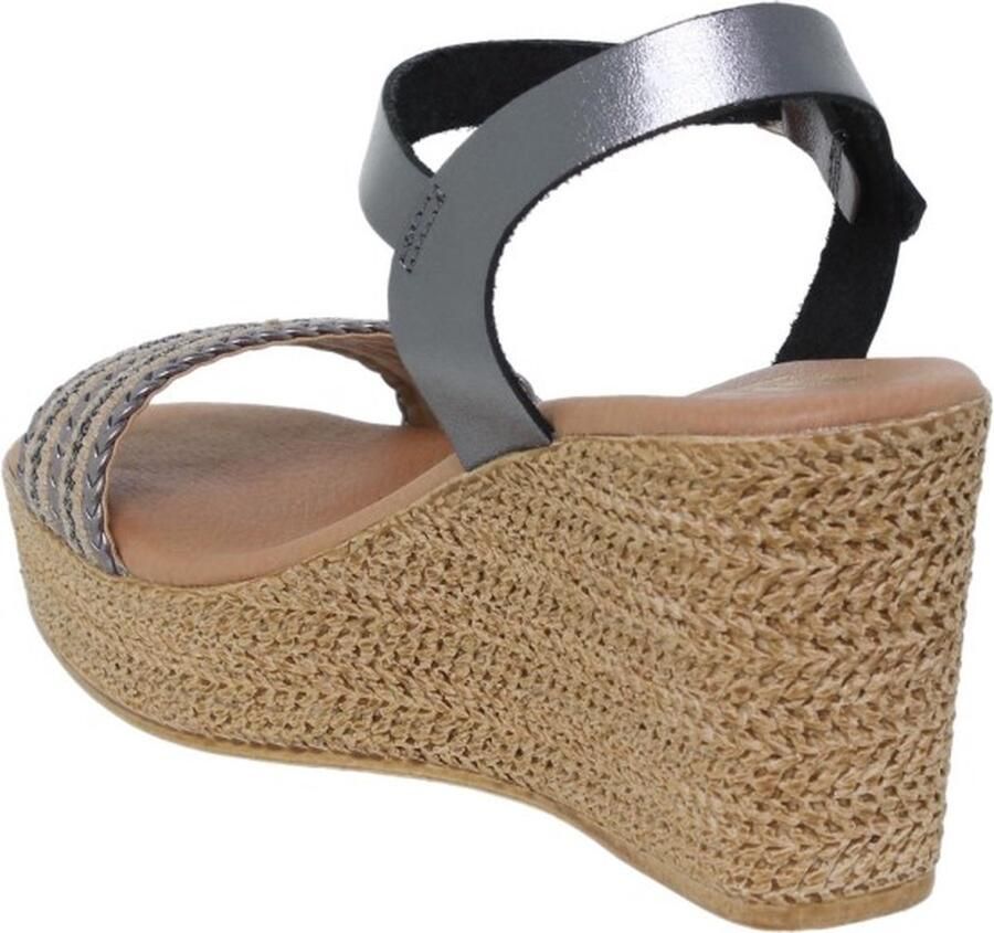 BLUSANDAL SANDALEN PLATEAU LEREN MET GEL BINNENZOOL - Foto 2